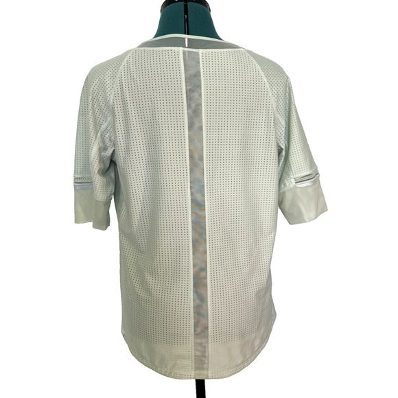 Lululemon Var-city Half Sleeve Active Wear Top‎ Sea Mist Mesh Cool Touch Size 10 - Picture 4 of 7